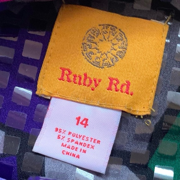 Ruby Rd. Colorful Geometric Pattern Jacket - Picture 7 of 8
